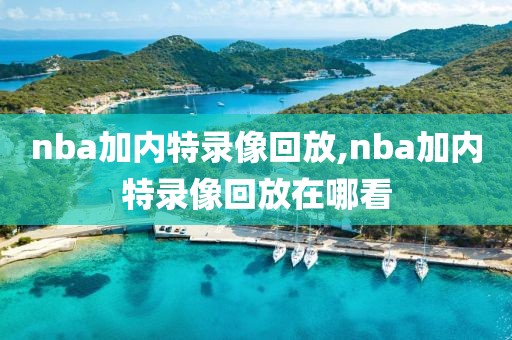 nba加内特录像回放,nba加内特录像回放在哪看