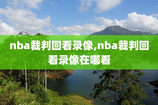 nba裁判回看录像,nba裁判回看录像在哪看