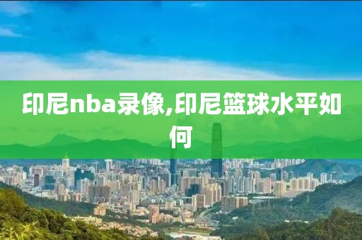 印尼nba录像,印尼篮球水平如何