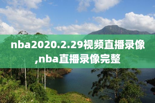nba2020.2.29视频直播录像,nba直播录像完整